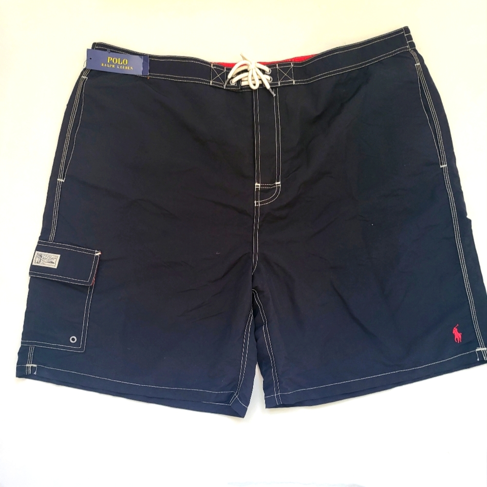 Ralph Lauren Polo Men's Black Swim Trunks, 3XB